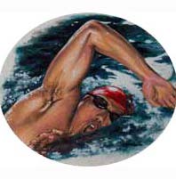 swimmer painting